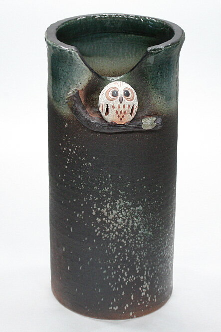 【10%OFF】【店長イチオシ!! 】【最短翌日配送!】傘立て 陶器 信楽焼 木のりふくろう 傘立 かわいい 開店祝い 新築祝い 引越し祝い 贈り物 ギフト プレゼント 玄関収納 玄関先 彩り屋【楽天スーパーセール】