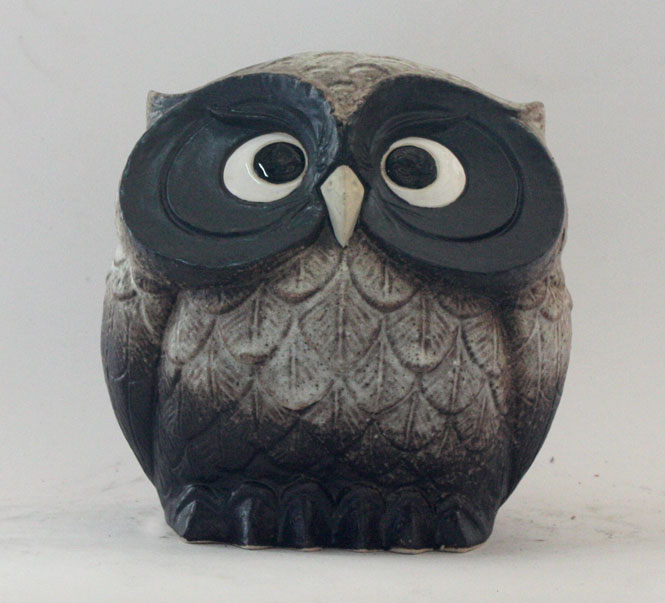 樂天商城 - ふくろう粉引風9号信楽焼 陶器 置物 梟 フクロウ 縁起物 開店祝い 新築祝い 引越し祝い プレゼント 贈り物 ギフト 彩り屋