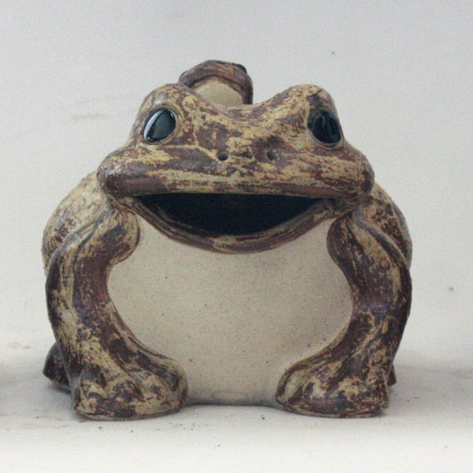 口あき蛙 (子1匹) 5号信楽焼 陶器 置物 か...の商品画像