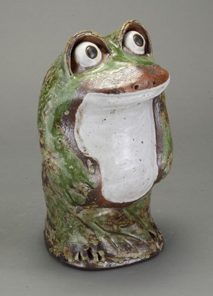 出目立ち蛙 大信楽焼 陶器 置物 かえる 開店祝い 新築祝い 引越し祝い プレゼント 贈り物 ギフト 彩り屋