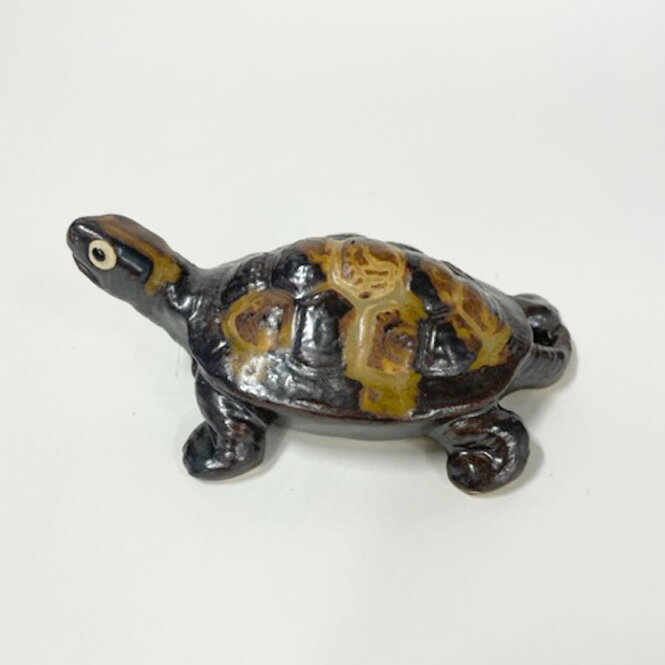 【10%OFF】亀6号信楽焼 陶器 置物 かめ 開店祝い 新築祝い 引越し祝い プレゼント 贈り物 ギフト 彩り屋【楽天スーパーセール】