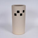 傘立て 陶器 信楽焼 格子彫 傘立 (ベージュ) 開店祝い 新築祝い 引越し祝い 贈り物 ギフト プレゼント 玄関収納 玄関先 彩り屋