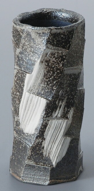 【10%OFF】刷毛目面取 花入 信楽焼 陶器 花器 花瓶 彩り屋【楽天スーパーセール】