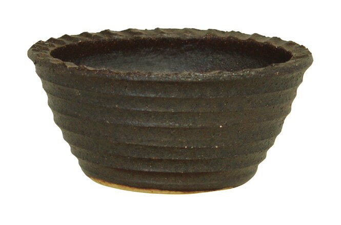 コゲ千段寄植鉢 6号信楽焼 植木鉢 ガーデニング 陶器鉢 園芸 山野草鉢 彩り屋