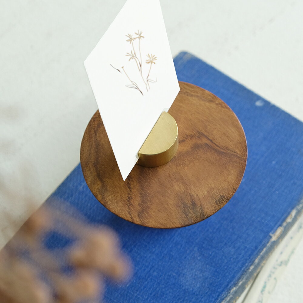 【HORN PLEASE】 BRASS ブラス　カードスタンド ランプ　ラウンド 真鍮 スタンド Brass Card Stand 店..