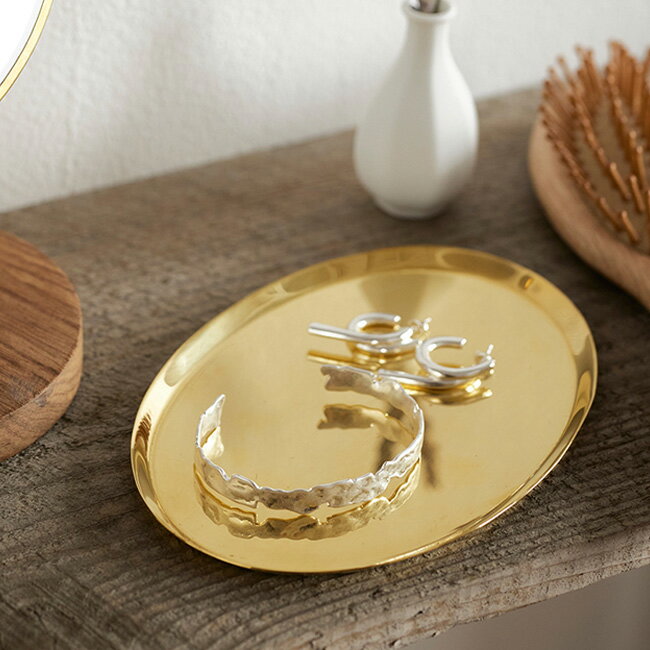 【HORN PLEASE】BRASS 真鍮 ソートトレー オーバル S w15×d10×h0.7cm L w23×d15×h0.7cm トレー トレイ 皿 小物...