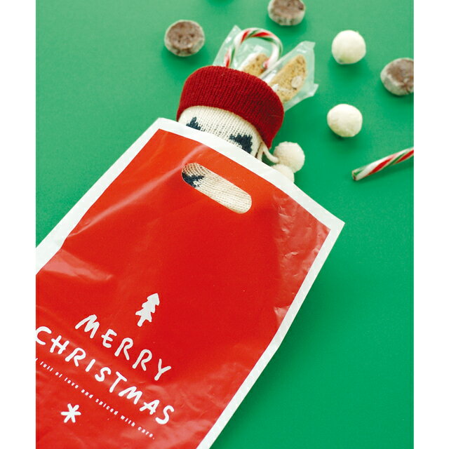 1〜4枚 少量 少し 枚 クリスマス ラッピング袋 シンプルクリスマス 手提げ袋 手提げ バッグ クリスマス ビニールバッグ ビニール袋 クリスマスラッピング ...