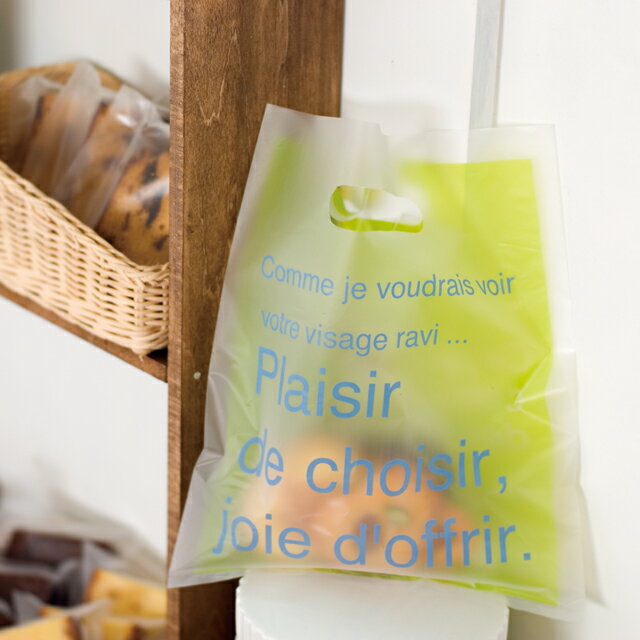 2枚 小量 少し ブルー&グリーンPEバッグ 英字 手提げ袋 手提げバッグ 手提げ バッグ ビニール袋 ビニールバッグ ポリ袋 ポリバッグ ラッピング ラッピン...