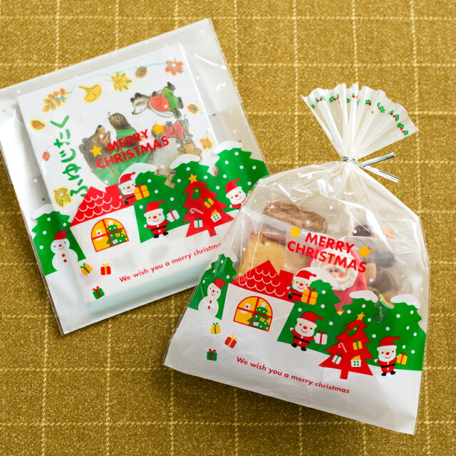 2枚 少量 少し 枚 クリスマス ミニサンタ OPP ギフトバッグ OPP袋 透明袋 ラッピング袋 ラッピングバッグ ポリ袋 クリアバッグ ビニールバッグ ビニ...