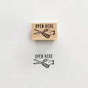 【KNOOPWORKS/クノープワークス】OPEN HERE 開封 スタンプ ミニスタンプ Stamp はんこ ハンコ ラッピング コラージュ スクラップ 手紙...