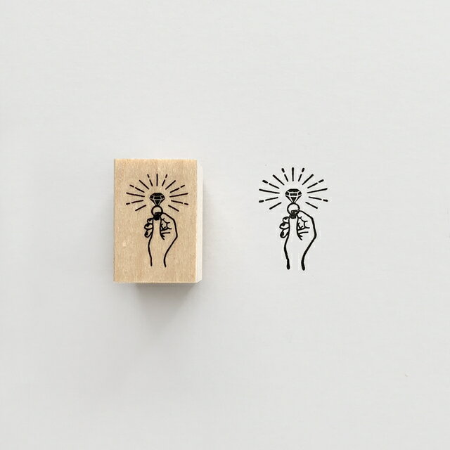 【KNOOPWORKS/クノープワークス】DIAMOND スタンプ ダイヤモンド 宝石 誕生石 リング 指輪 ミニスタンプ Stamp 祝い ウエディング はん...