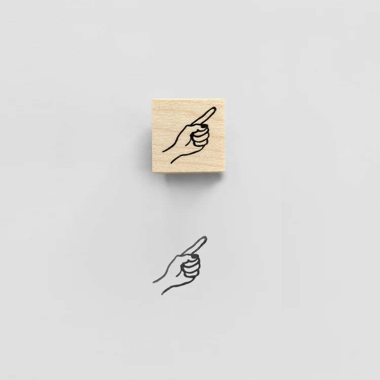 【KNOOPWORKS/クノープワークス】POINTING 左手 左 指さし ポインティング ミニスタンプ スタンプ はんこ ラッピング 手紙 封筒 カード 紙...