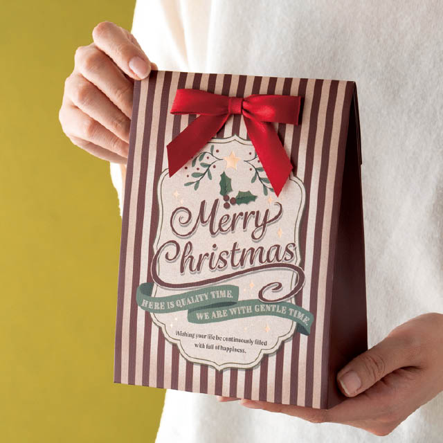 1枚 アメリカン クリスマス リボン付ギフトボックス ボックス ギフトボックス BOX 箱 北欧 ギフト プレゼント ボックス 蓋つき ラッピング 小物入れ 小...