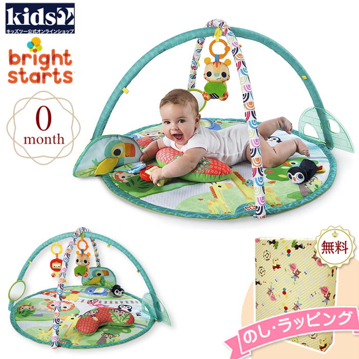 Kids2 Bright Starts 11102 ピーカブー・アクティビティジム キッズツー ブライトスターツ ベビージム ベビーマット おもちゃ 男の子 女の子 プレイジム 赤ちゃん ベビー 0ヶ月 知育 出産祝い ギフト プレゼント お祝い 贈り物 ブラックフライデー