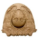【在庫処分】仏具 楠 木魚 上彫り 3.0寸 鳴物 天台宗 真言宗 浄土宗 曹洞宗 臨済宗