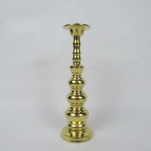 【在庫処分】仏具 ローソク立 上丸火立 磨 6.0寸 A