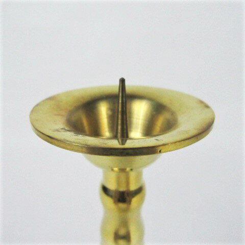 【在庫処分】仏具 ローソク立 上丸火立 磨 6.0寸 A