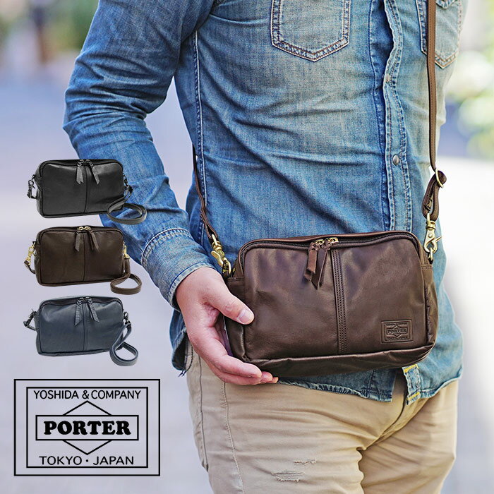 【返品交換無料】ポーター フランク ショルダーバッグ 198-01342 吉田カバン PORTER 日本製 メンズ FRANK ミニショルダー 60サイズのサムネイル