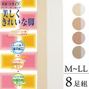 【8枚入】ストッキング サポート 個包装 綺麗 さらり 透明感 すっきり シルエット 抗菌 防臭 上品 大人 使いやすい 携帯便利 個包装 ベージュ 素足より気...
