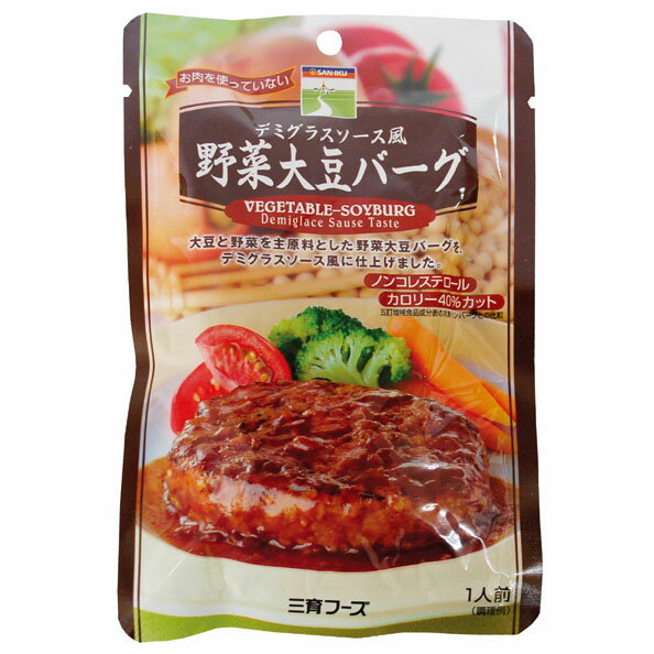 ★6個までなら全国一律送料300円(税込)★デミグラスソース風野菜大豆バーグ 100g 三育