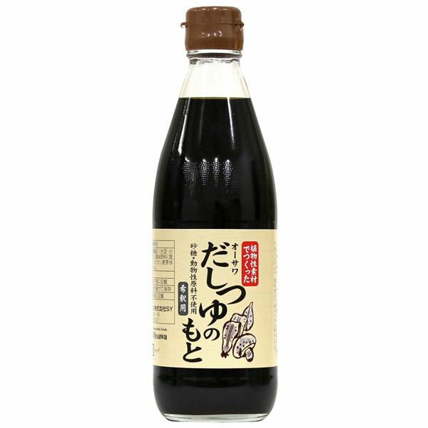 形状：ボトル360ml開封前賞味期間：常温で1年6ヶ月原材料：醤油、風味原料【昆布・乾しいたけ(国内産)】、麦芽水飴、本みりんオーサワジャパン JANコード : 4932828025247 ※メーカー欠品の場合はお時間を要します。 ※ご注文内容によって万が一100サイズの段ボールに収まらない場合や梱包個数が複数になる場合はその分の送料がかかりますのでご了承ください。 ※予告なしにメーカー販売終了や、内容・容量・パッケージデザイン等がリニューアルや変更になる場合ございますので予めご了承ください。