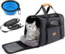 キャリーバッグ ペットキャリー 4way ショルダー 中・大型猫用・小型犬・うさぎ用 リュック 折りたたみ 通気性 臭気がない 引っ掻き傷に強い 車載/ドライブ...