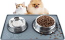 ペット 食事マット 猫 食事マット 犬 食事マット ペット用品 シリコン製 ペットマット 給餌マット 猫砂マット トイレトレーマット 滑り止め 溢れ止め 撥水 防水 防汚 丸洗い (48x30cm)