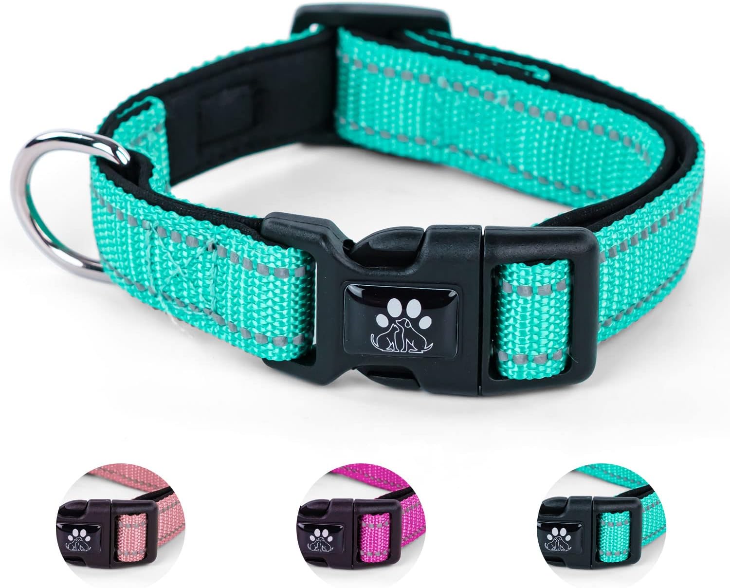 犬首輪 調節可能 夜間反射 小型犬・中型犬・大型犬用 全犬種対応 おしゃれ メッシュ 通気性 安全 訓練用 メッシュ ソフト 痛くない 簡単装着 丈夫 （首周り20~30cm）