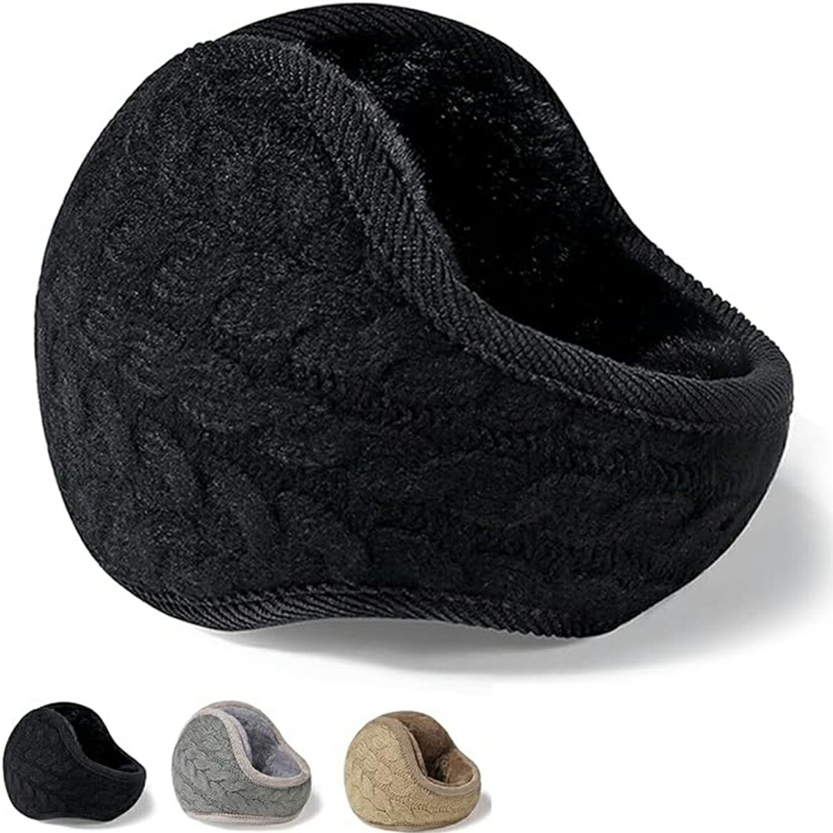 イヤーマフ 防寒 イヤーウォーマー 蓄熱効果アップ-10度防寒・180度折畳み・耳痛くない ・ズレにくい 耳あて ニット 耳カバー コンパクト