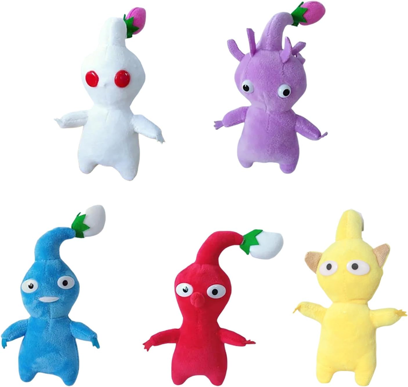 (5点セット)ぬいぐるみ グッズ ピクミン ALL STAR COLLECTION Pikmin Plush かわいい 植物のピクミンのぬいぐるみ 柔らかいピクミン プレゼント 人気 贈り物 誕生日 プレゼント飾り付け ピクミン ぬいぐるみ 15CM