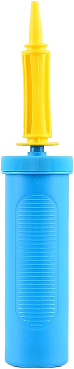 ハンドポンプ 空気入れ 2倍速ポンプ バルーン ポータブルポンプ・風船、浮き輪、ヨガボールに使用できます (青です)