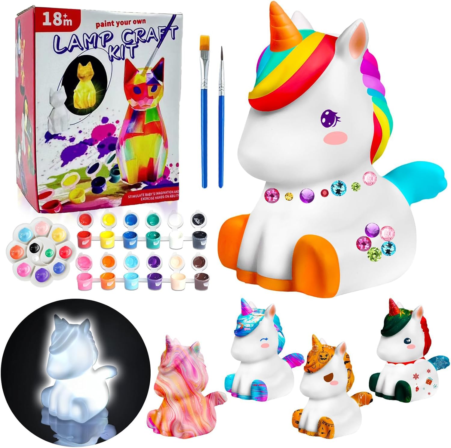 お絵描きキット 描ける 動物ランプ ランプ 工作キット 手作りキット 間接照明 子供 メイキングトイ 男の子 女の子 プレゼント おもちゃ【送料無料】のサムネイル