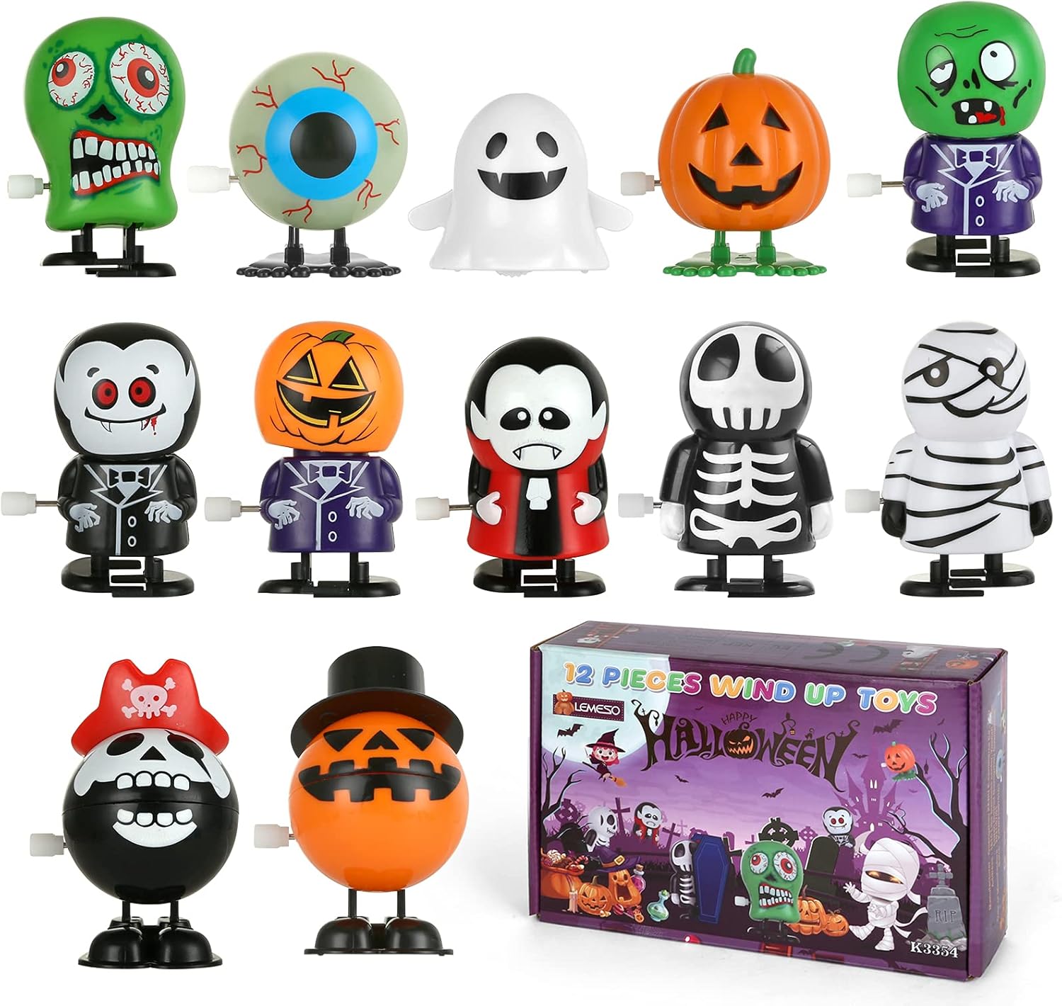 ハロウィン 景品 ぜんまい おもちゃ 子供 12個セット ハロウィングッズ プレゼント 景品 小物 仕掛け ..