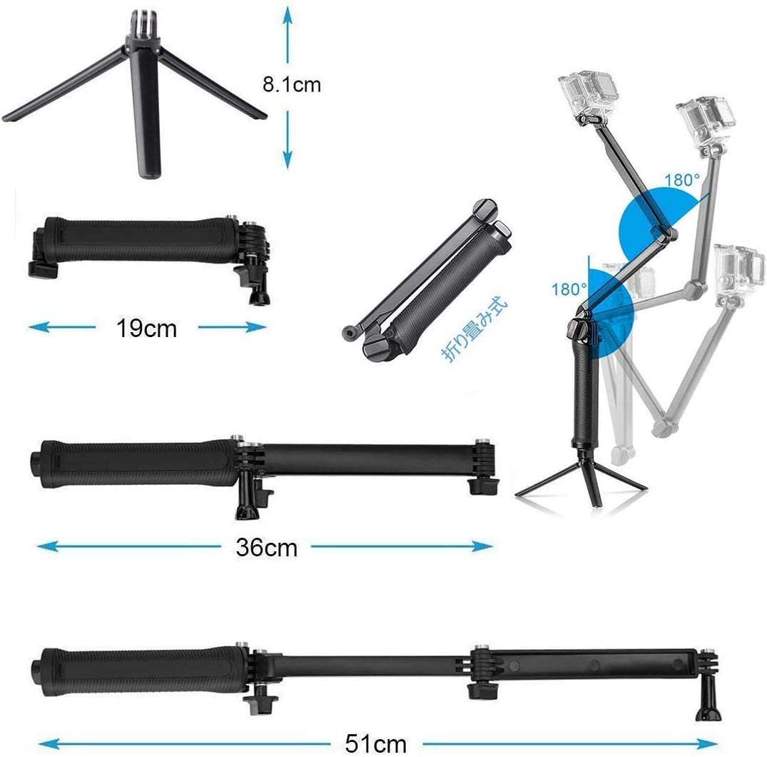 �������� ��������󥫥�鼫������ �ޤꤿ���� Ĵ����ͳ ������������ �ɿ�3���������� Hero 11/10/9/8/7/6/5/4 Black Session Max, DJI osmo action����¾�Υ�������󥫥�� �ϥ�ɥ���åץ�������դ�