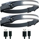 ヘッドライト 充電式 USB LEDデュアル光源 ヘッドランプ 5種点灯モード 50g超軽量 高輝度 アウトドア用ヘッドライト IPX4防水 防塵 1200mAh大容量バッテリー 最大8時間使用可能 SOS点滅 ヘッド ライト 釣り 登山 作業灯 懐中電灯 防災/停電に最適