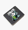財布 メンズ 2つ折り PU革 ボックス型小銭入れ 二つ折り財布 パンダ かわいい ズック レディース メンズ(4)