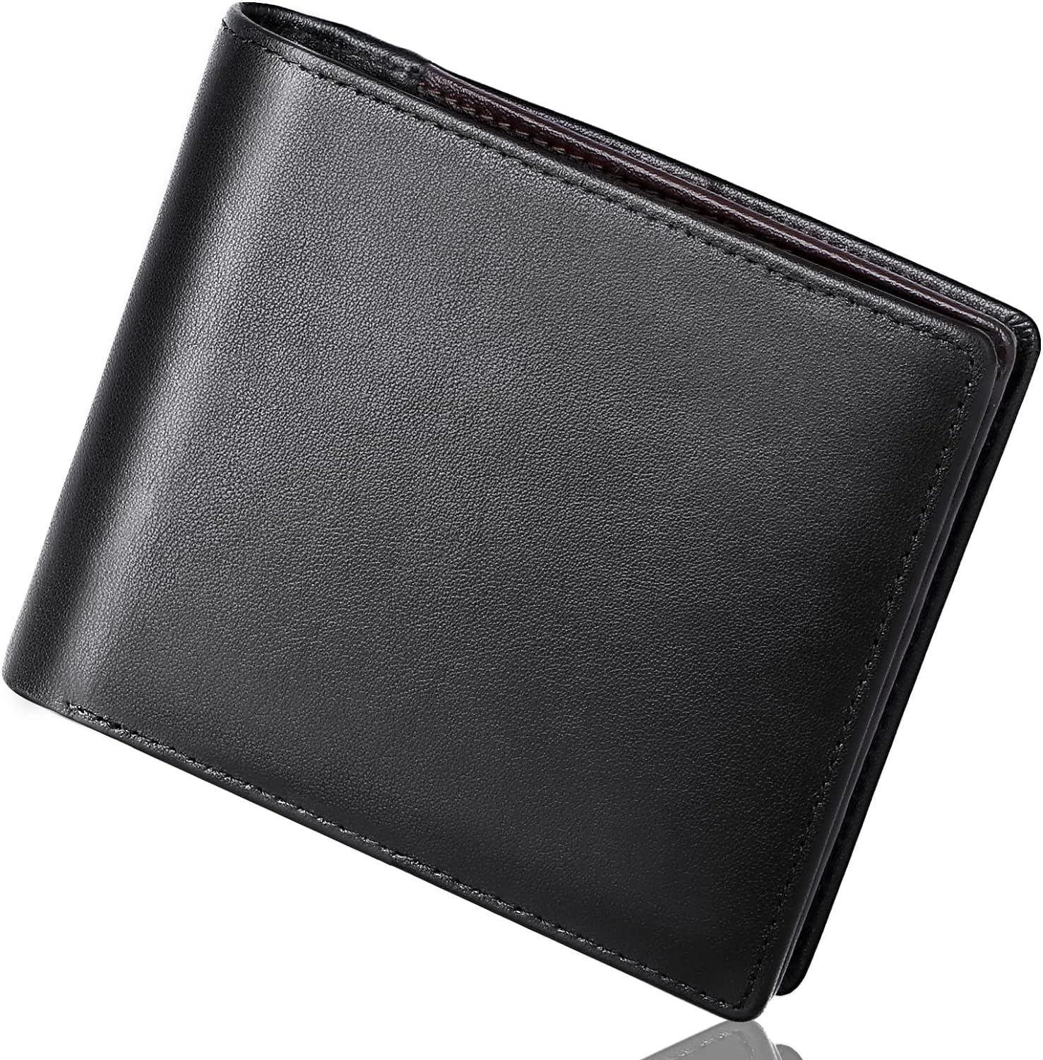 財布 メンズ 2つ折り 本革 牛革 ボックス型小銭入れ RFID スキミング防止 二つ折り財布