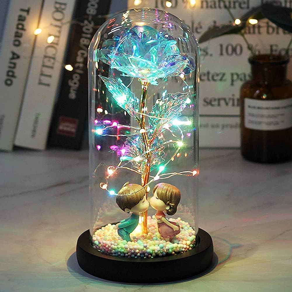 Rakuten - バラ 造花 24Kゴールドローズ 枯れない花 金メッキ LEDライト 電池式 薔薇 花束 プレゼント バレンタインデー 母の日 誕生日 記念日 クリスマス 新年 お祝いに適用 彼女への贈り物