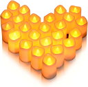LEDキャンドル キャンドルライト プラスチック 24個セット 電池式 ろうそく おしゃれ 癒し 無香料 暖色 揺らぐ炎 誕生日 クリスマス パーティー