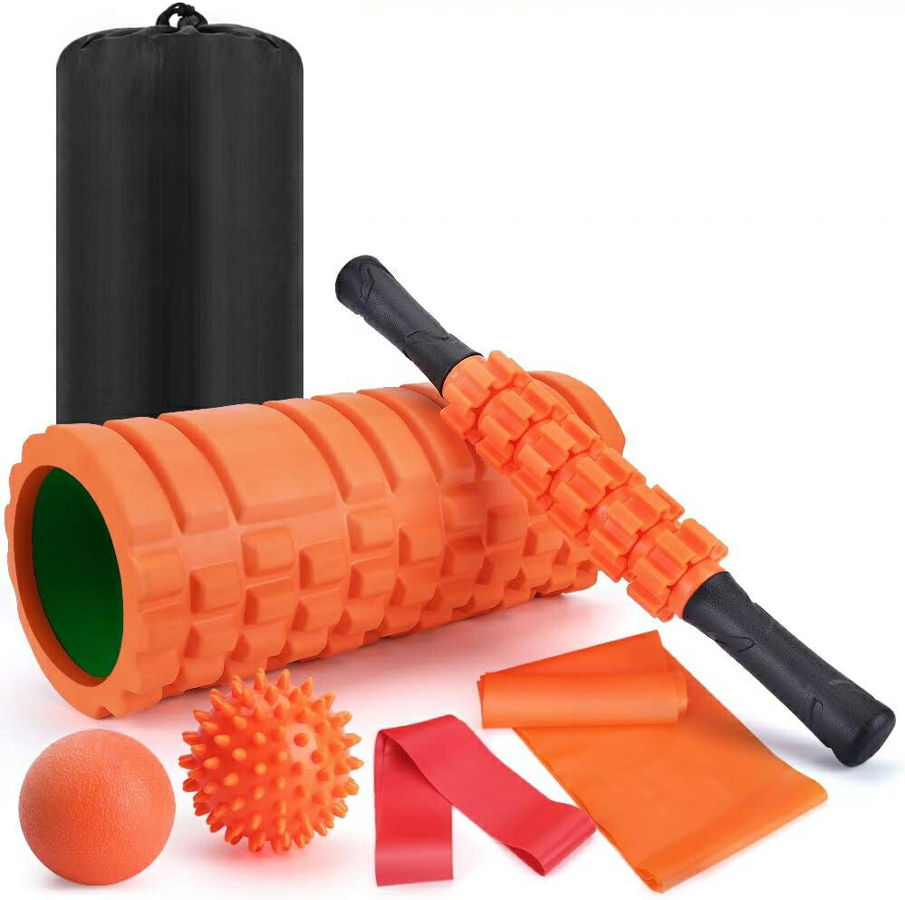 フォームローラー 筋膜リリース ストレッチ スティック ヨガポール トリガーポイント マッサージボール..
