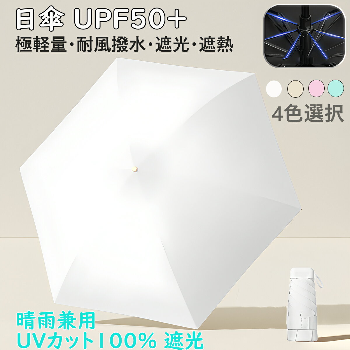 日傘 おりたたみ傘 晴雨兼用 折りたたみ 完全遮光 遮熱 極軽量 ポケット折りたたみ傘 耐風撥水uvカット100% 折りたたみ傘 レディース メンズ 折り畳み傘 軽量 晴雨傘 ワンタッチ 折れにくい 傘 高温対策 男女兼用 4色