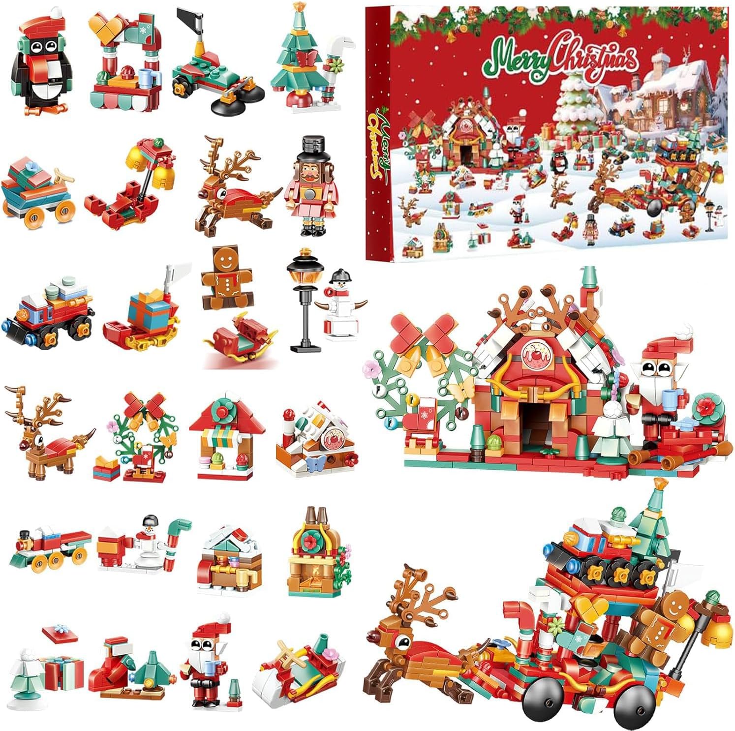クリスマス おもちゃ 2025 クリスマス アドベントカレンダー ブロック 子供 おもちゃ ごっこ遊び 24日カウントダウン クリスマスプレゼント 男の子 女の子 カウントダウン カレンダー クリスマス 飾り 6歳 ~ アドベントカレンダーおもちゃのサムネイル