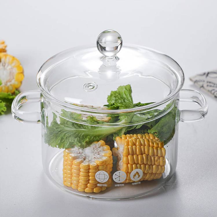 離乳食 ガラス蓋付き 直火可 直火対応 耐熱ガラス ガラス 調理器具 鍋 ガラス鍋 調理鍋 多機能鍋 家庭用 両手なべ ガラス調理鍋 透明鍋 ガラスポット 卓上鍋 透 ミルクパン ガラス製 iroiro39-10003568 IROIRO 良品 サンプル画像2