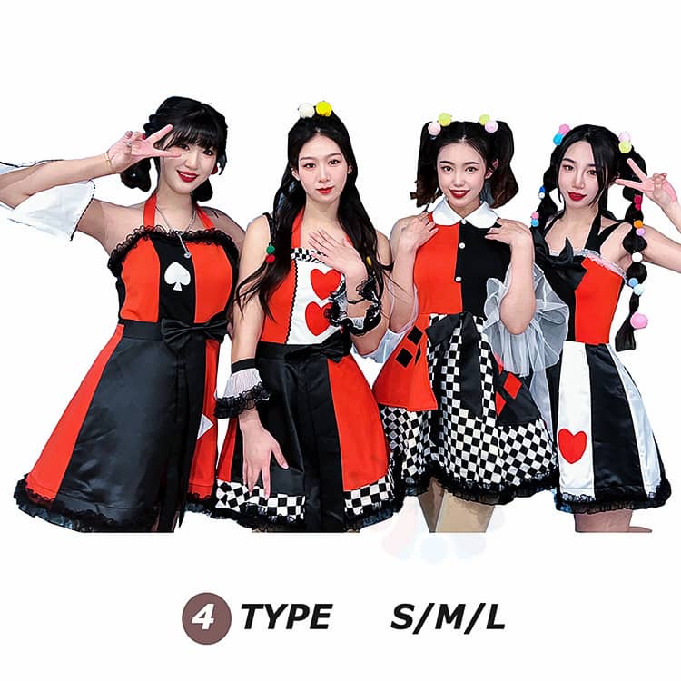 Rakuten - 韓国風 大人 レディース ジャズダンス 演出服 チア ダンス衣装 ワンピース 韓国 チアガール ステージ衣装 k-pop アイドル 団体 舞台服 HIPHOP JAZZ ダンスウェア S 派手 L M