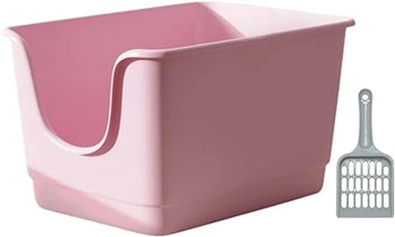 IROIRO 良品の猫 トイレ 大きな猫のトイレ 猫用トイレ本体 ネコトイレ 大容量 砂 飛び散ら防止 60x47x31cm 深型 ペットトイレ 掃除簡単 脱臭抗菌 大型 大きい猫 多猫 ス 大開口 メイン猫｜アングル2