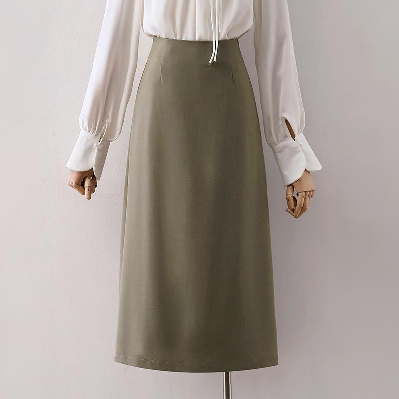 Rakuten - スカート 大人 女性 夏 スリム フィット感 ヒップスカート ミモレ丈スカート オフィススカート ストレート ハイウエスト シンプル エレガント レディース