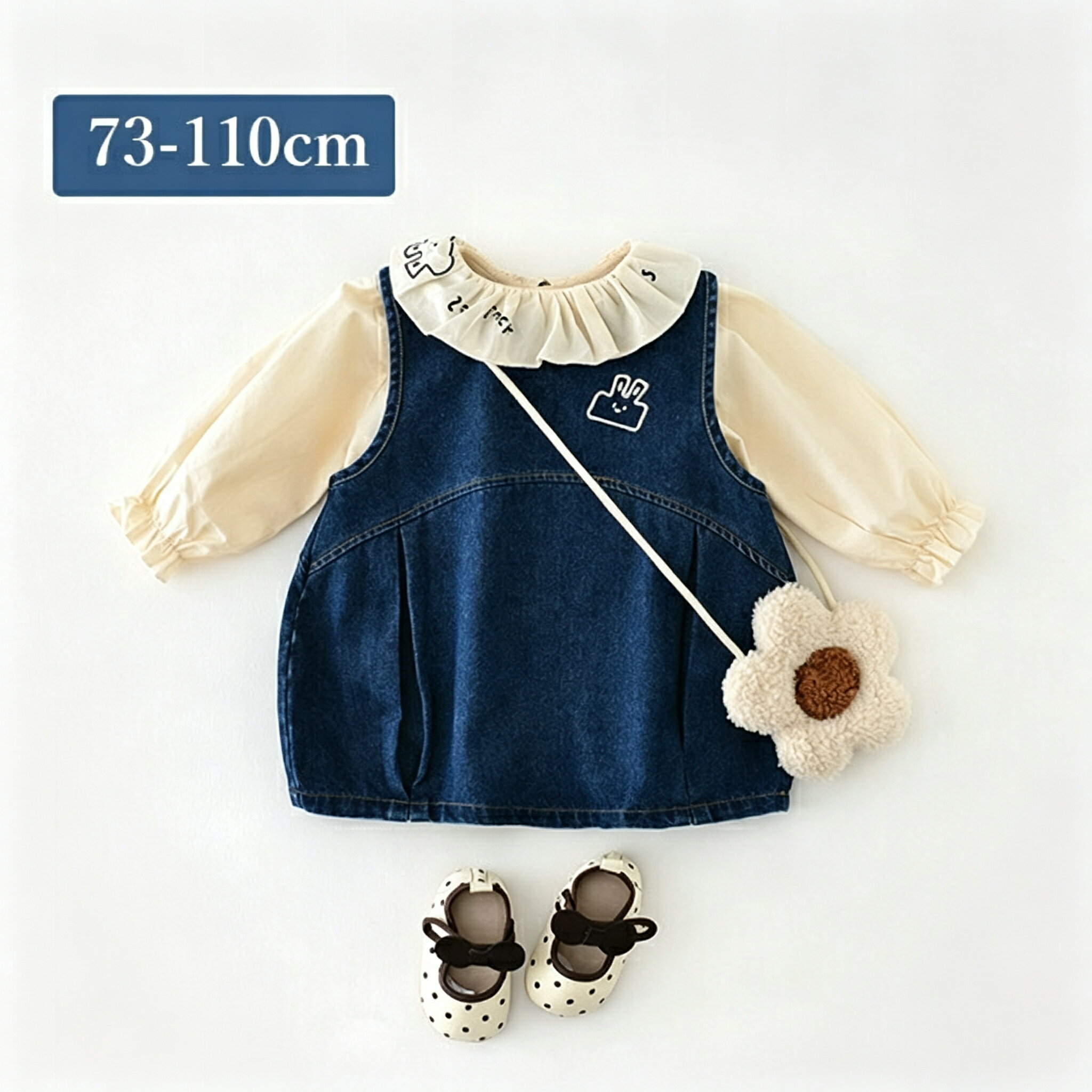 Rakuten - ワンピース シャツ 長袖 ベビー服 子供服 女の子 セットアップ 可愛い 春 夏 ベビー 新生児 赤ちゃん 通気 涼しい 出産祝い 誕生日 プレゼント ギフト 0歳 1歳 2歳 80c 73cm 3歳