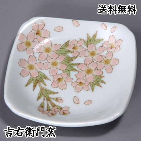 九谷焼 豆皿 九谷焼 皿 色彩花 桃 桜 サクラ さくら 小皿 取皿 銘々皿 和食器 皿 豆皿 人気 ギフト 母の日 九谷焼 贈り物 結婚祝い 内祝い お祝い