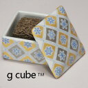 九谷焼 香箱 雪の華（青） g-cube ジーキューブ グリーンビズ アロマテラピー エッセンシャルオイル アロマ お香 香木 香水 香炉 香器 香り 精油 九谷焼 陶箱 小箱 白檀 沈香 ローズ ミント