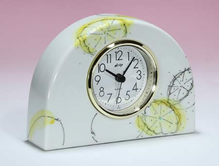 九谷焼 置き時計 S レモン 時計 置時計 おしゃれ クロック clock